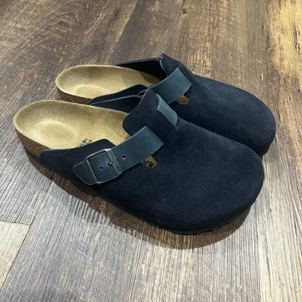 Birkenstock Navy Suede Men's Sandals